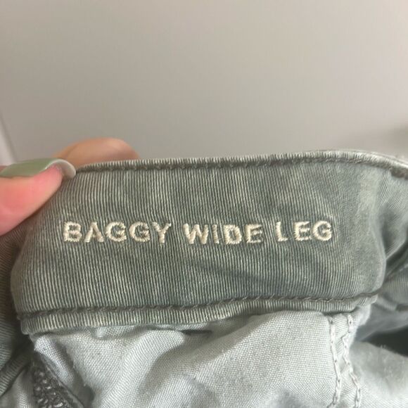 ✨AE Dreamy Drape Stretch Cargo Super High-Waisted Baggy Wide-Leg Sz 0 Pants✨ - Picture 9 of 9